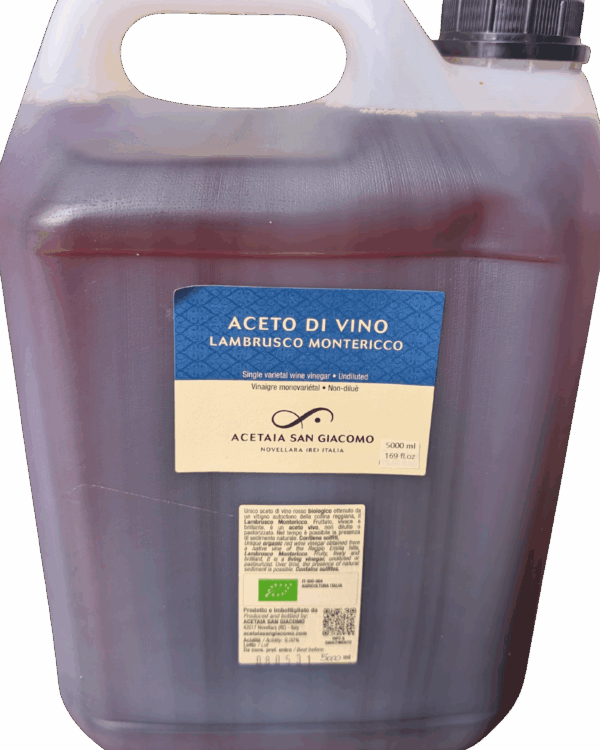 Aceto di Vino wine vinegar "Lambruso Montericco "5L canister