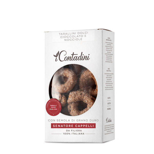 Sweet tarallini with chocolate and hazelnuts